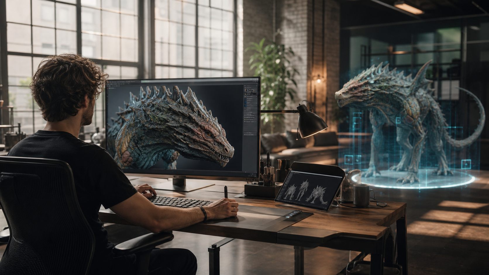 Virtual creature look development review for immersive XR games and VFX