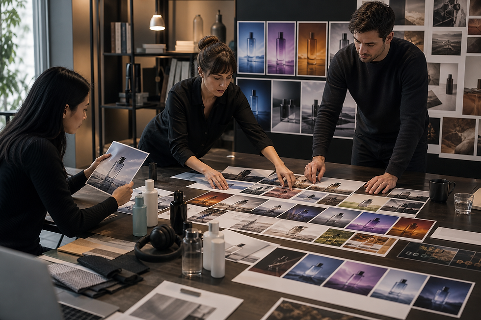 Creative operations team preparing CGI launch assets for localized advertising formats