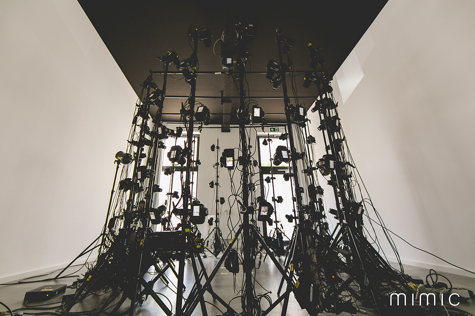 Camera array in the Mimic studio used to capture detailed assets for immersive training