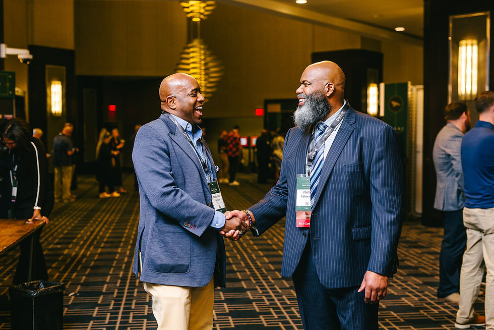 Business professionals networking during an event at the Hyatt Regency New Orleans