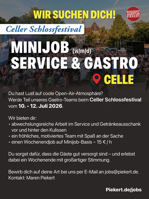 Service & Gastro Minijob - Konzertagentur Piekert 