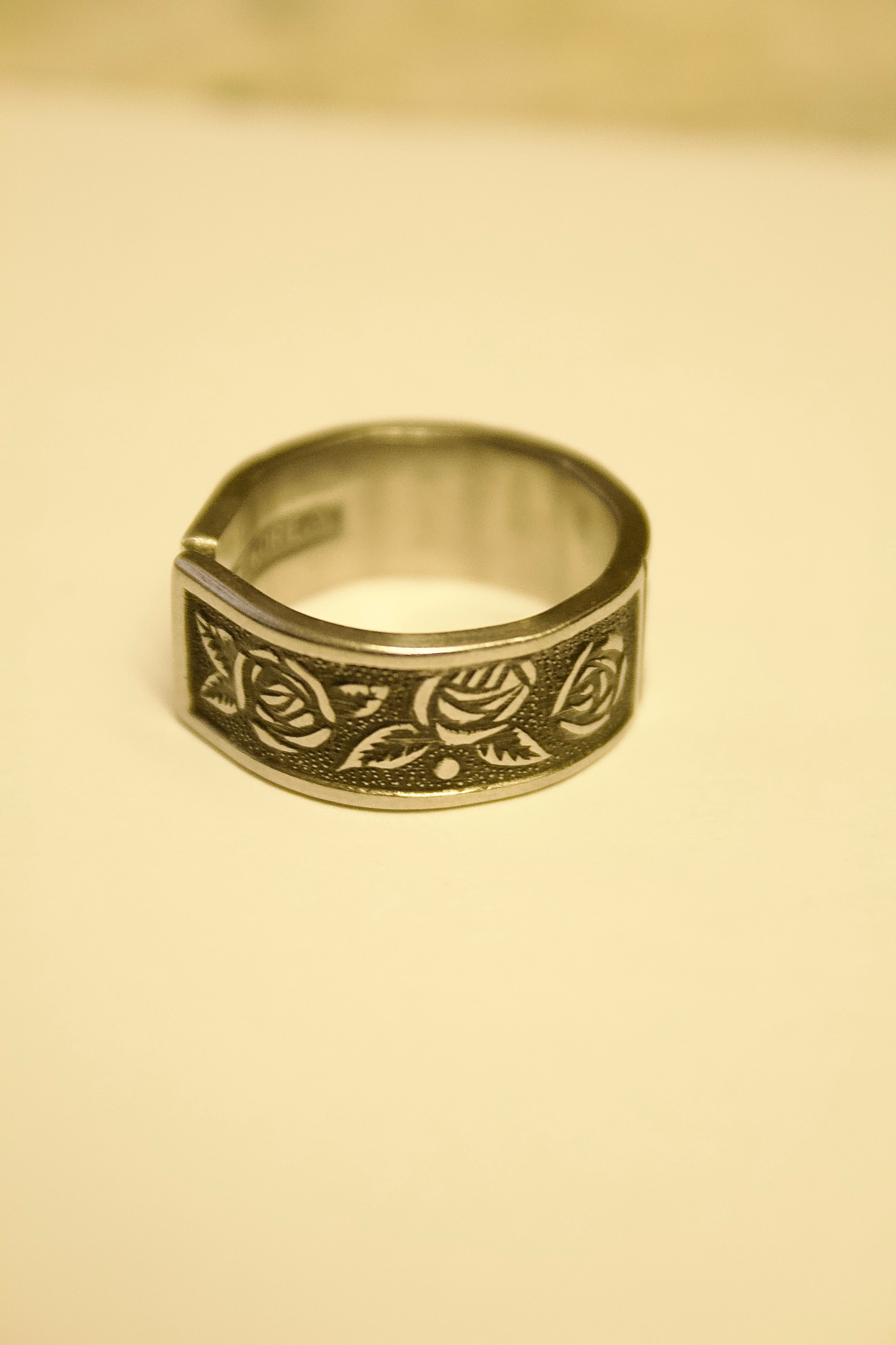 Rose Silver Spoon Ring