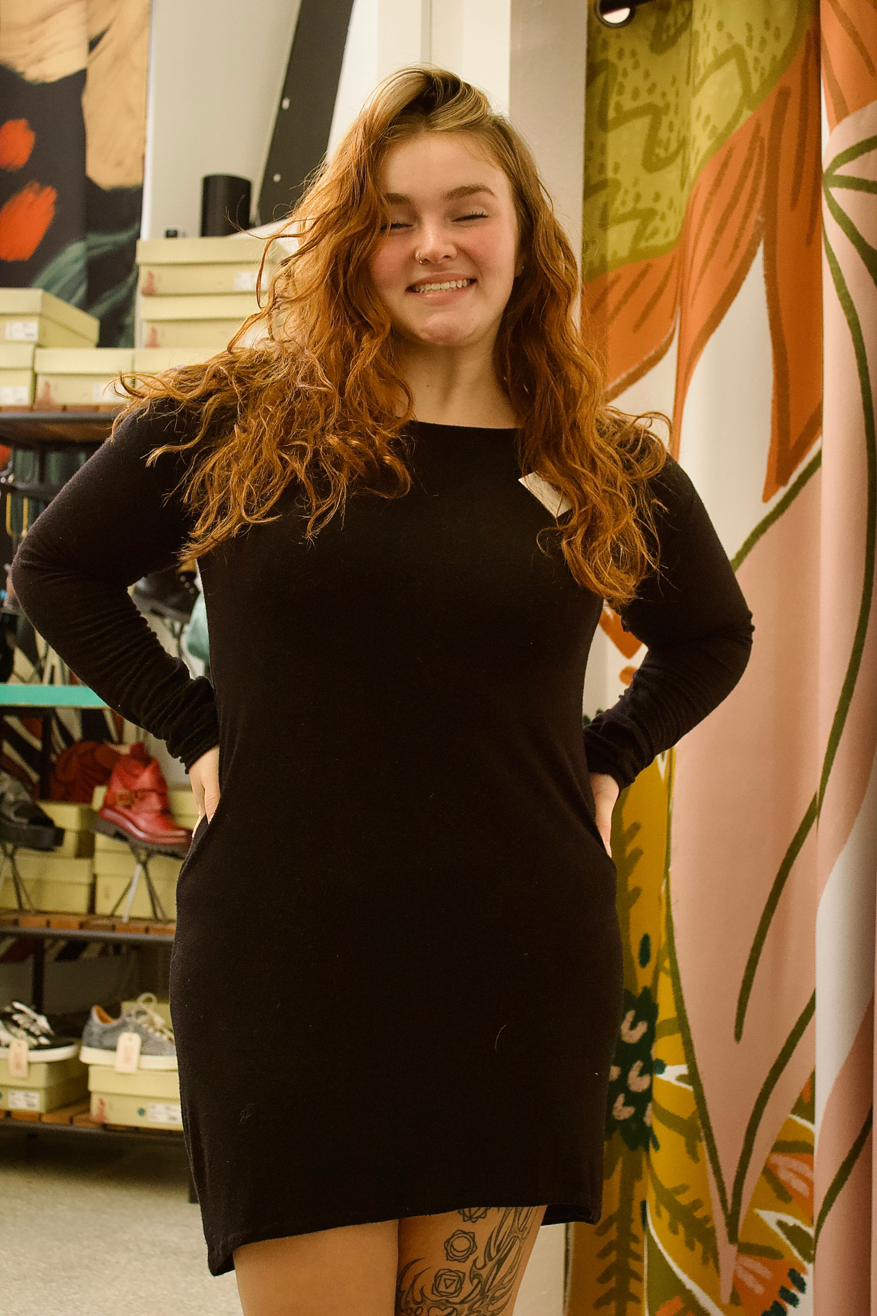 Trash Child High/Low Long Sleeve Dress