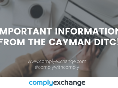 Important Information from the Cayman DITC!