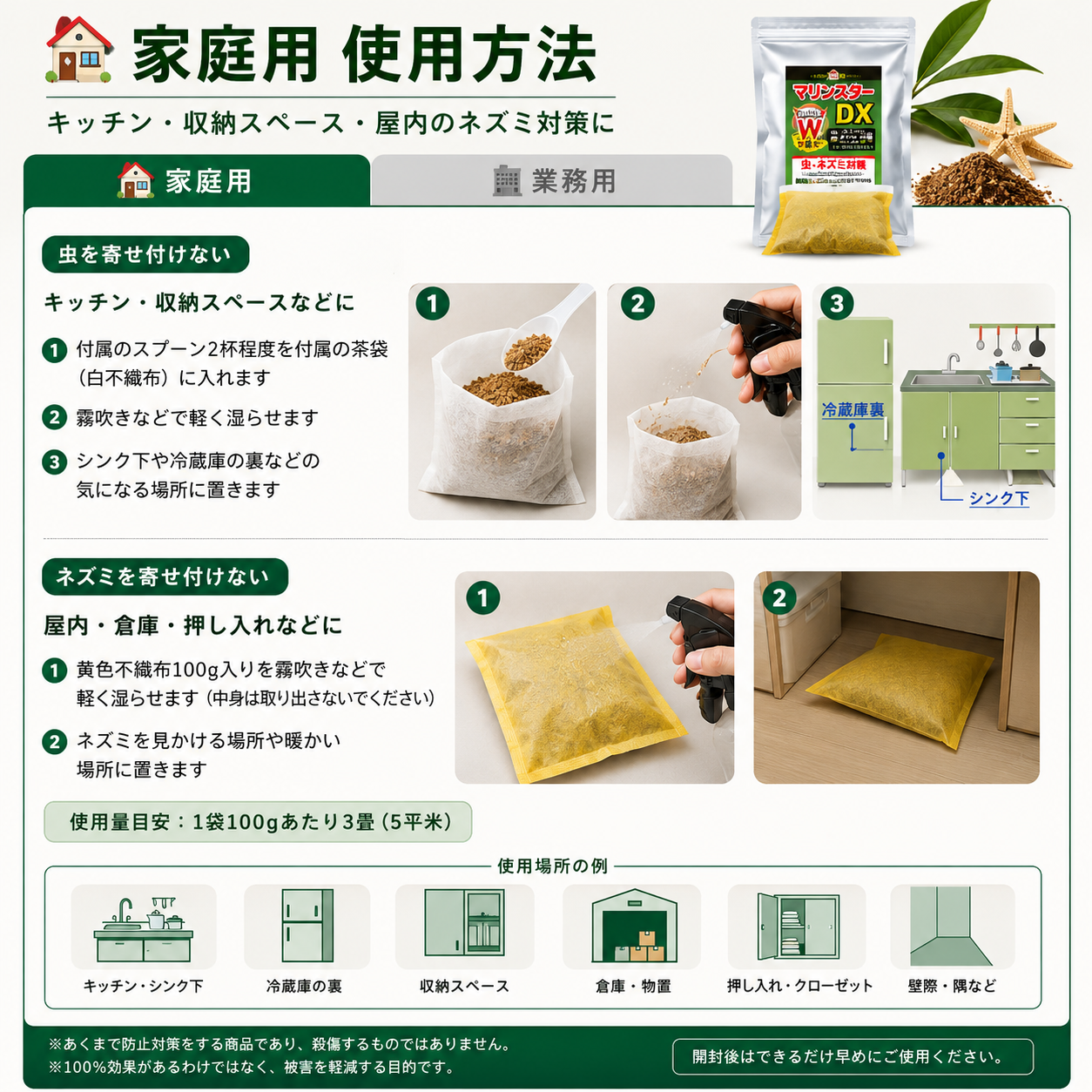マリンスターDXの家庭用の使い方（キッチン・シンク下への設置例）