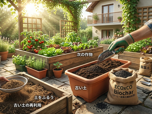 古い土を捨てる前に|家庭菜園の土を再利用するバイオ炭入門