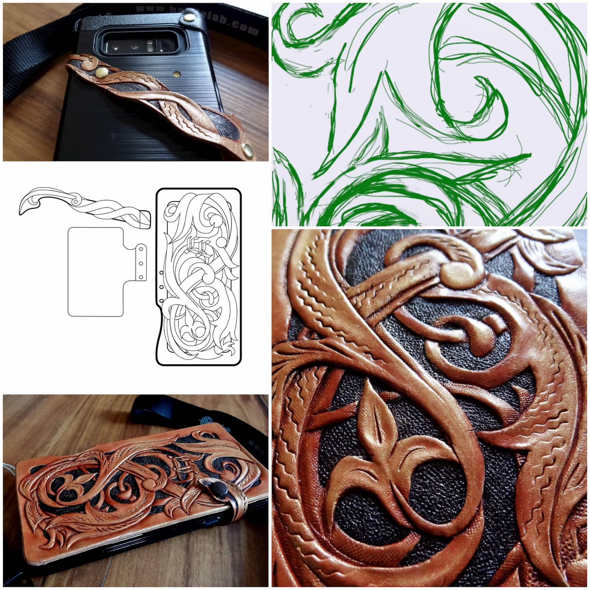 Hand Carved Note 8 Phone Case