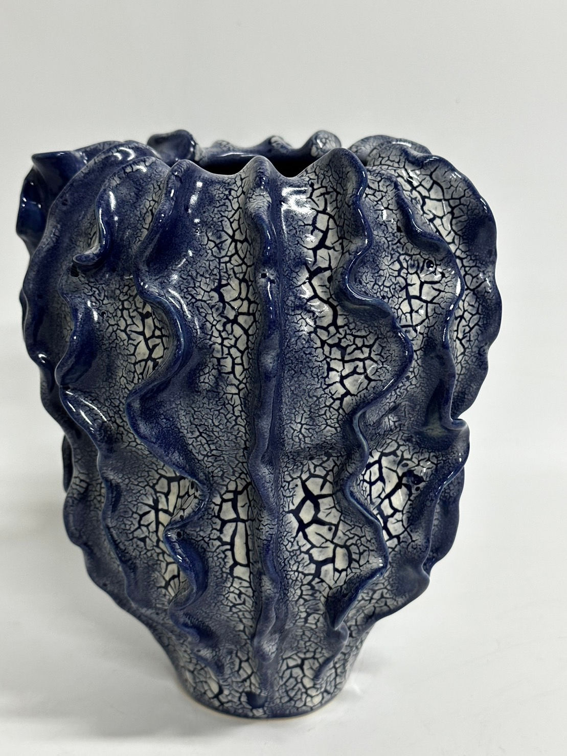 Dark Blue Coral Vase