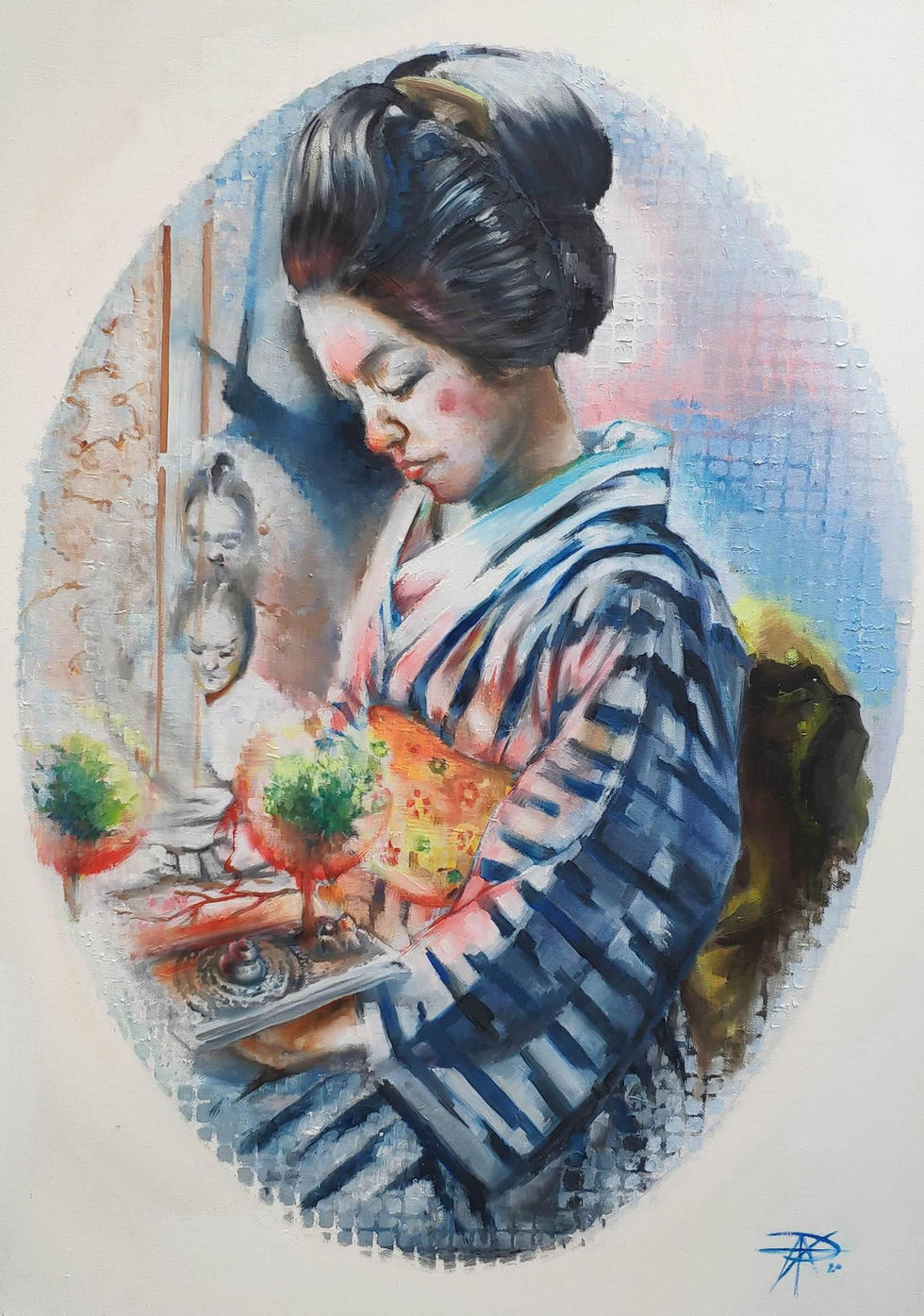 Piccolo Giardino - olio su tela - 50 X 70 cm - anno 2020