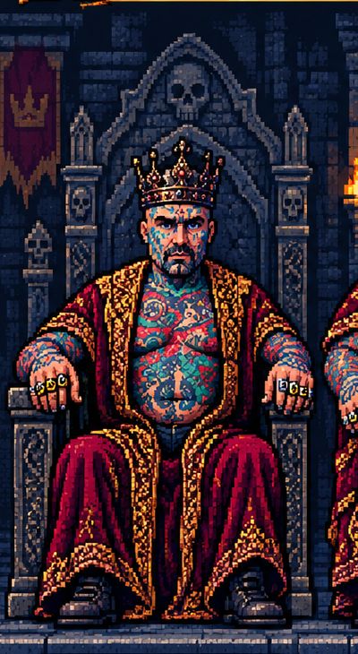 The King of Ink on his throne