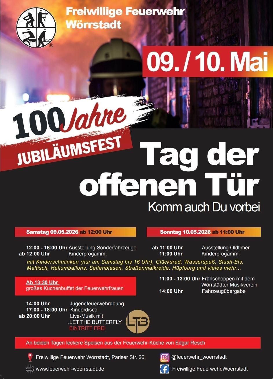 Jubiläumsfest - 100 Jahre Freiwillige Feuerwehr Wörrstadt