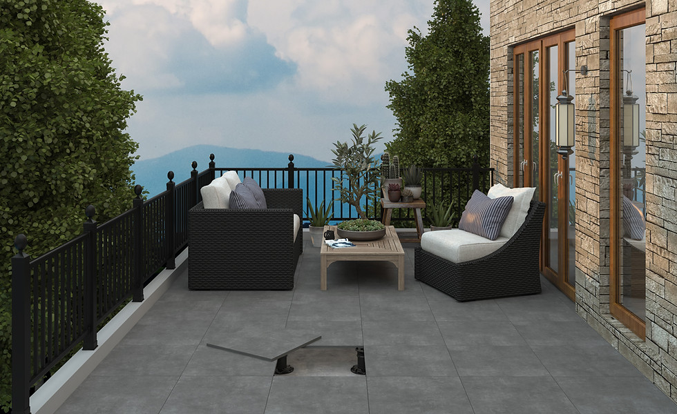 Feinsteinzeug Gartenplatten Ambri 60 x 60 x 2cm /Grey