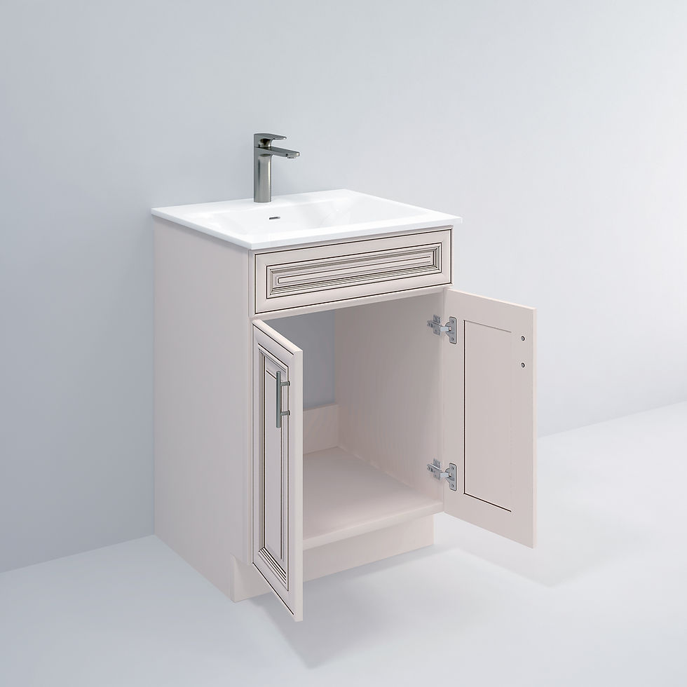 Thumbnail: antique white bathroom vanity