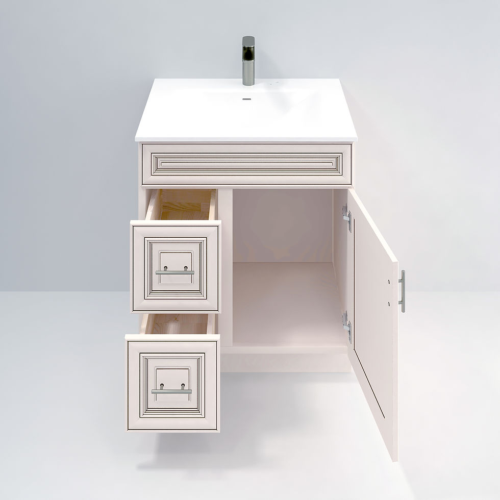 Thumbnail: antique white vanity bathroom