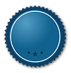 Blue ribbon with stars