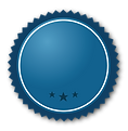 Blue ribbon with stars