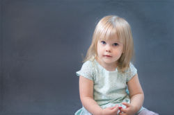 Izzy looking straight forward