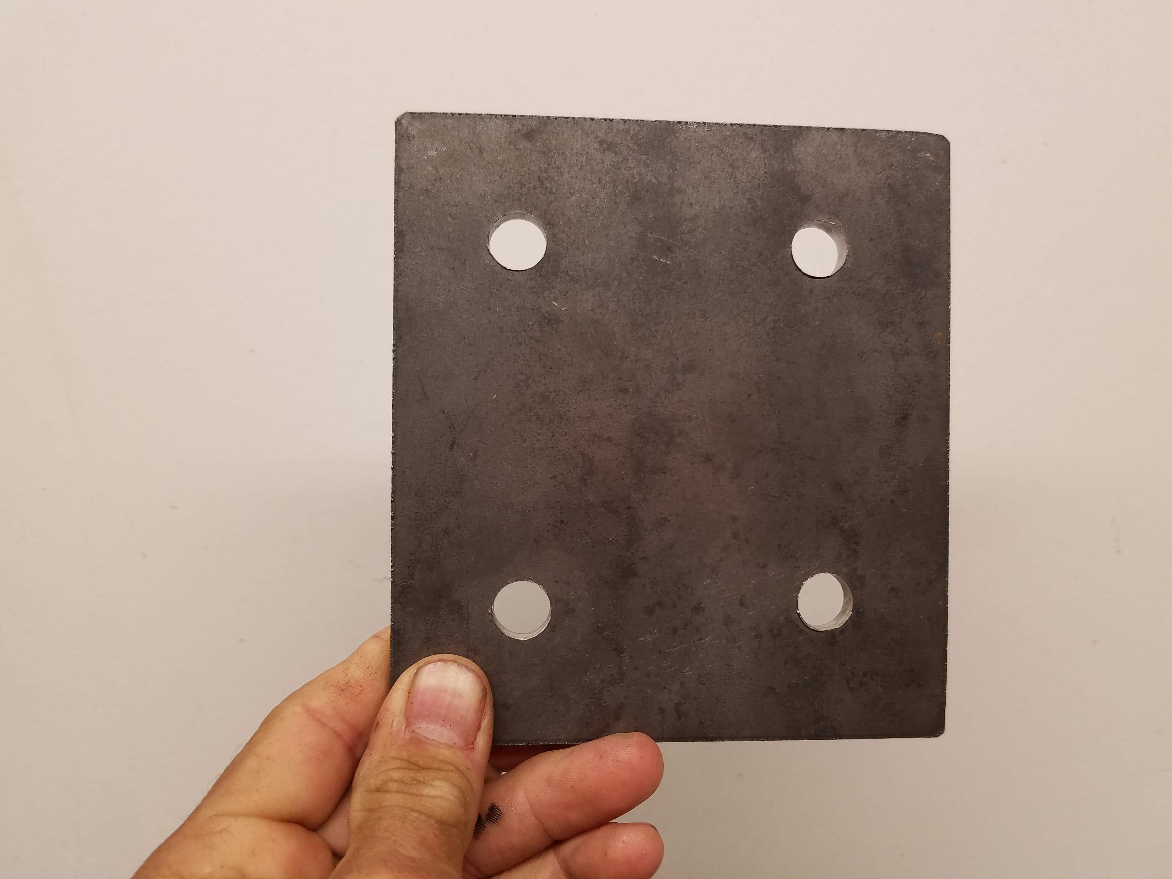 1/4"- 5" x 5"1/2" Metal Plate for 4" x 4" Metal Post. id