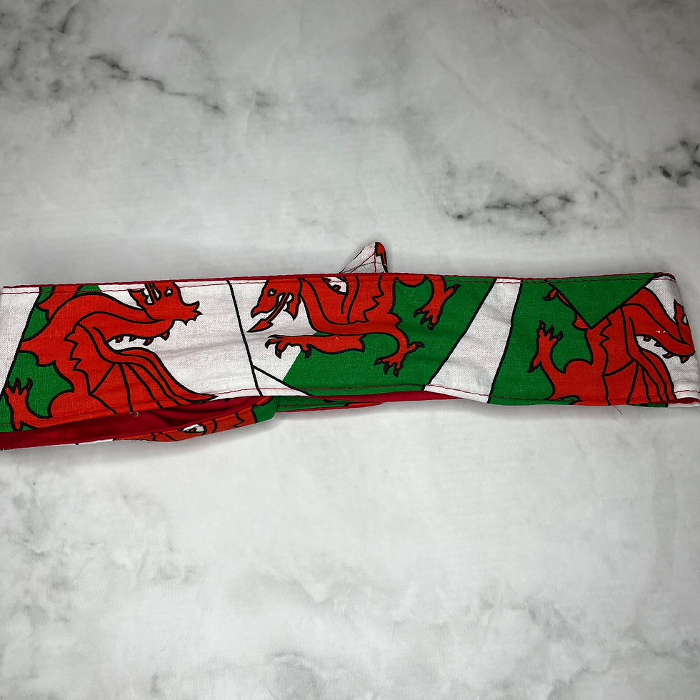 Thumbnail: Welsh Dragon Wired Hair Tie