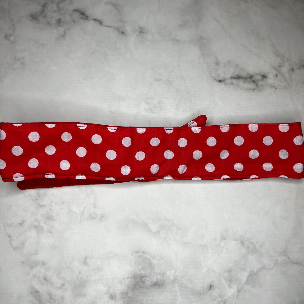 Thumbnail: Red Polka Medium Wired Hair Tie