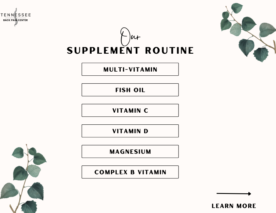Smart Supplement Routine Supplement Routine Recommendation | TN Back Pain Center