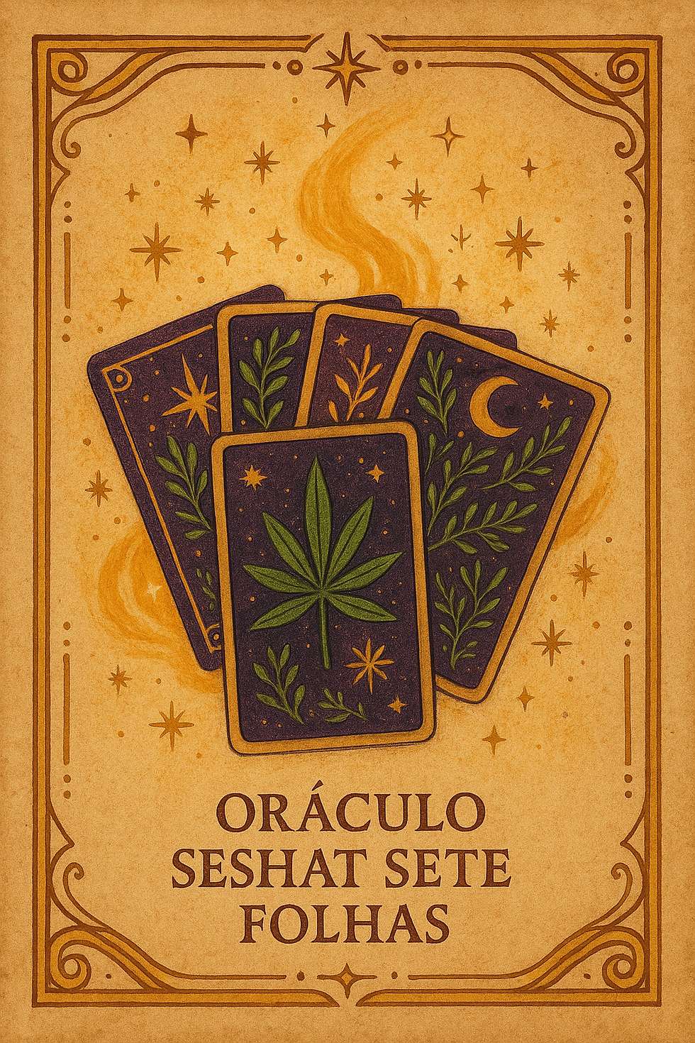 arte seshat sete folhas ~ oráculo seshat sete folhas