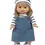 Miniature : Ensemble robe salopette Nelly pour poupées Gordis - Marinière et Jean - Minikane