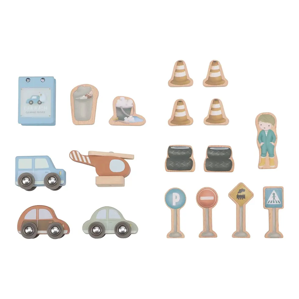 Miniature : Garage en bois - Bleu LITTLE DUTCH