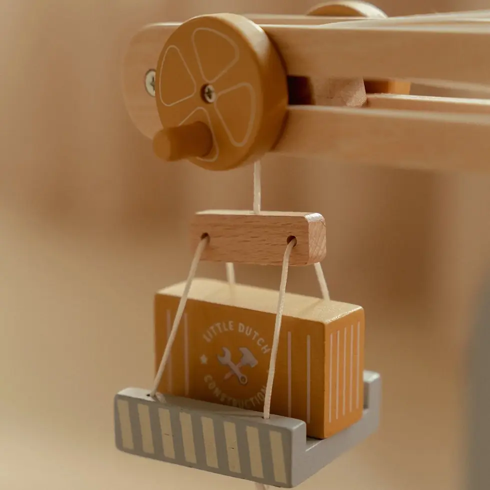 Miniature : Grue en bois – Multicolore – Circuit de train - LITTLE DUTCH