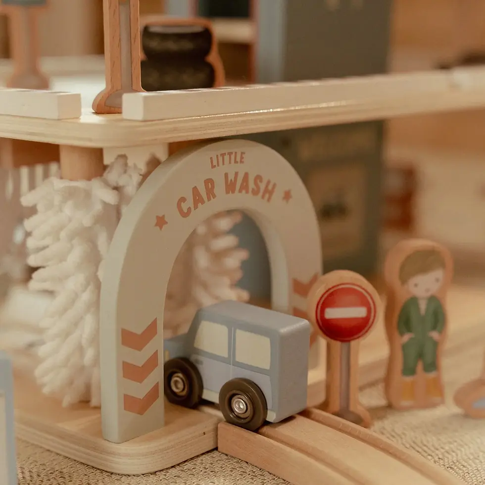 Miniature : Garage en bois - Bleu LITTLE DUTCH