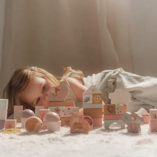 Miniature : Blocs de construction - Rose - Fairy Garden LITTLE DUTCH