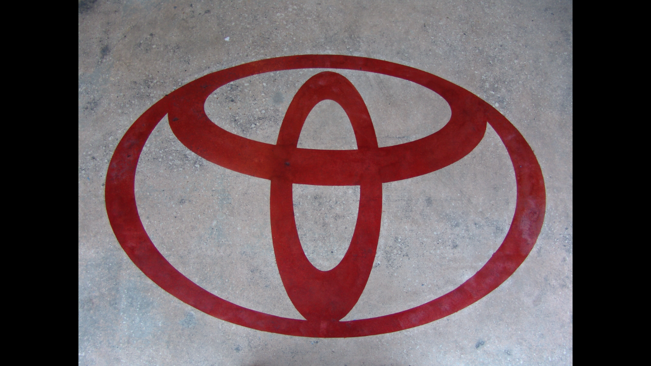 Acid Etched Toyota Logo