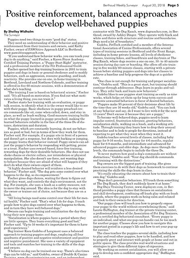 Berthoud Surveyor Newspaper Article