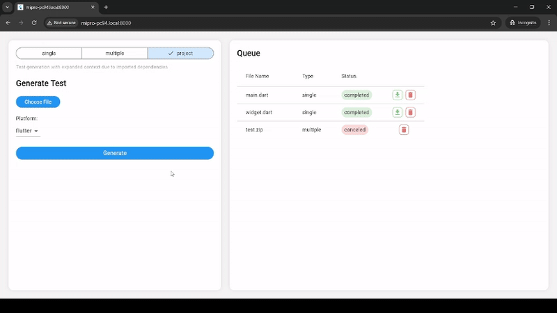 Building a Local Test Generator