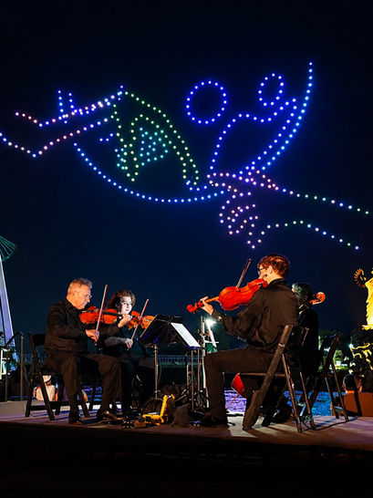 Drone Light Show with live orchestra