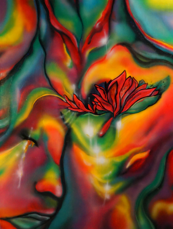 Material: Resin/Mixed media on cradled wood canvas
Completed: 22-July-2023
Dimensions: 4'x3' ft