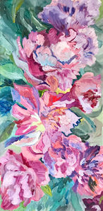 Abstract peonies