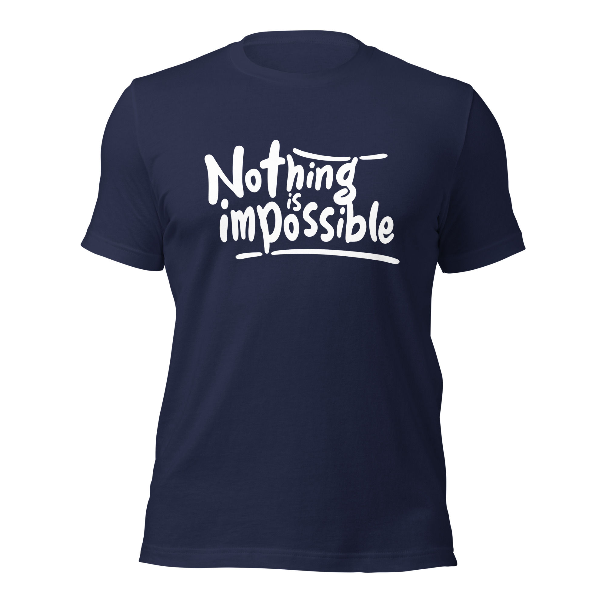 Nothing Is Impossible | Crew Tee | Navy