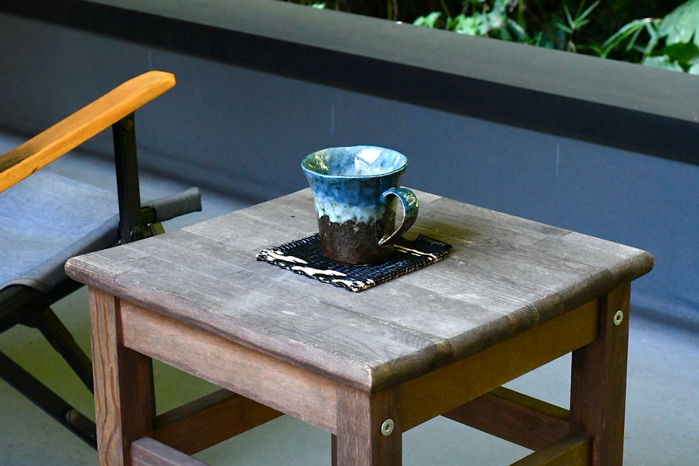 Thumbnail: 6-Piece Set [3 Placemats & 3 Coasters – Black] Handwoven in Thailand