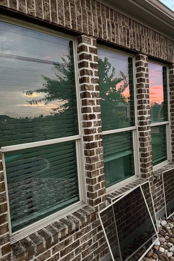Brick home with clean windows