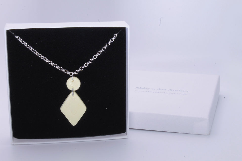 Thumbnail: Circle with Diamond Shaped Drop Necklace