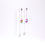 Thumbnail: Teardrop Studs Circle Chain Drop with Fine Silver Butterfly Chain Drops