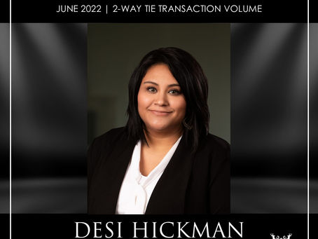 CONGRATULATIONS, DESI HICKMAN
