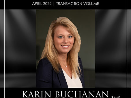 CONGRATULATIONS, KARIN BUCHANAN