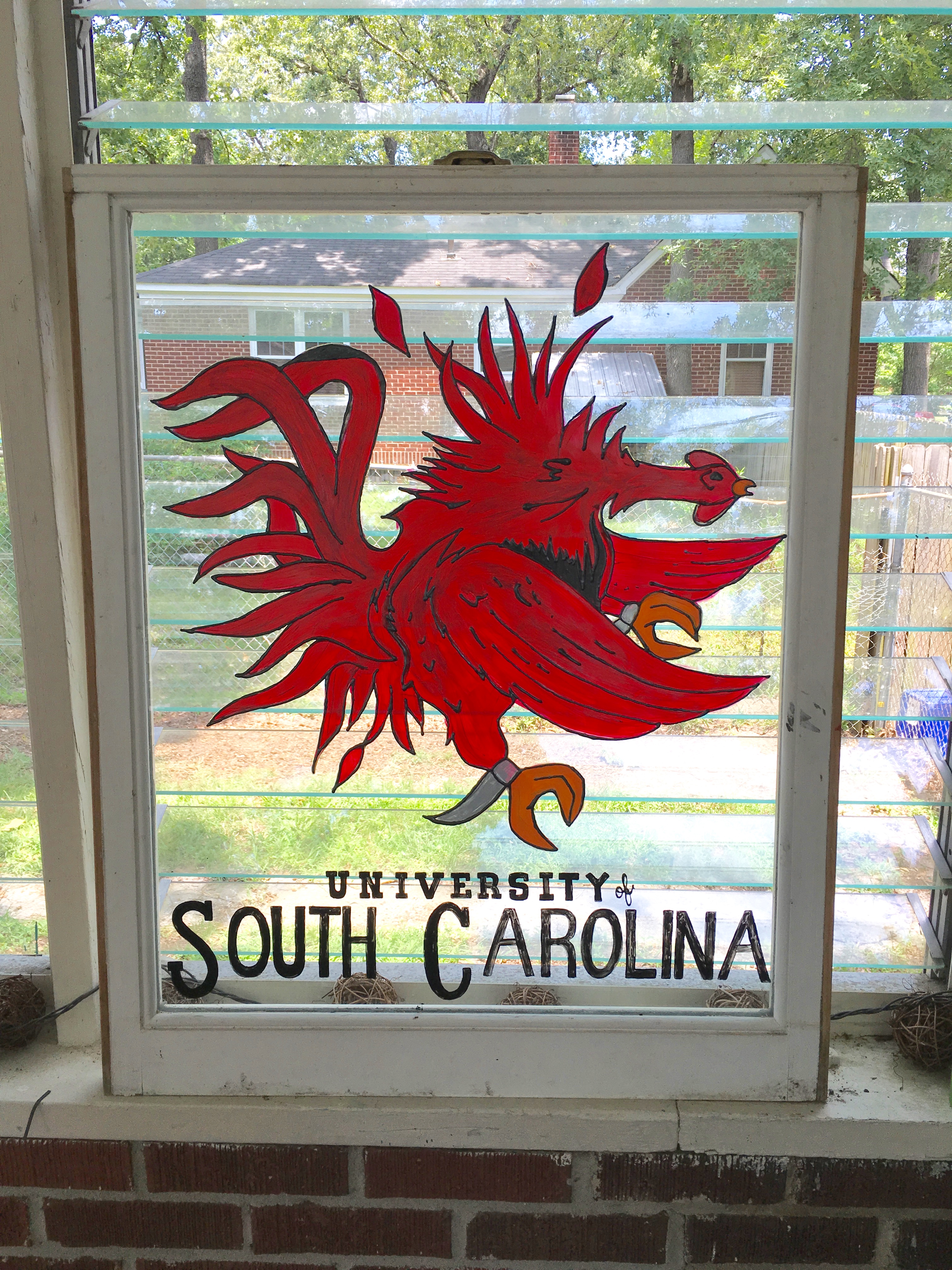 Gamecock Window (USC Lettering)