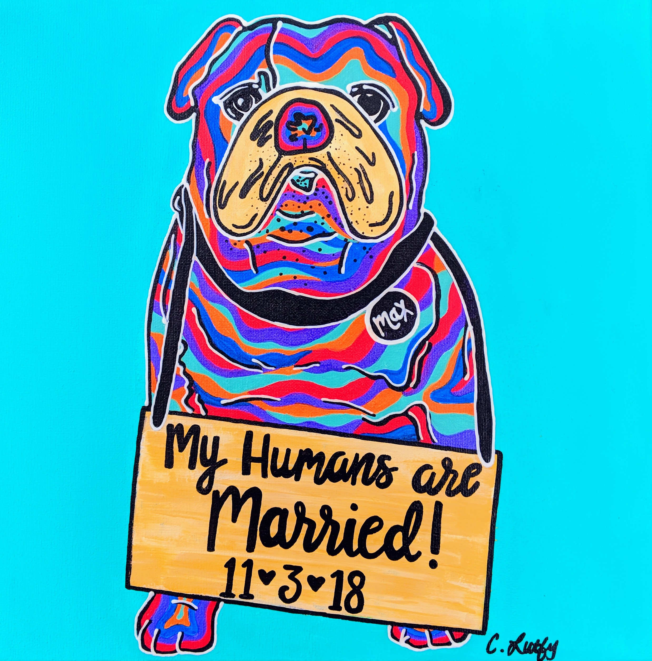 English Bulldog-Just Married!