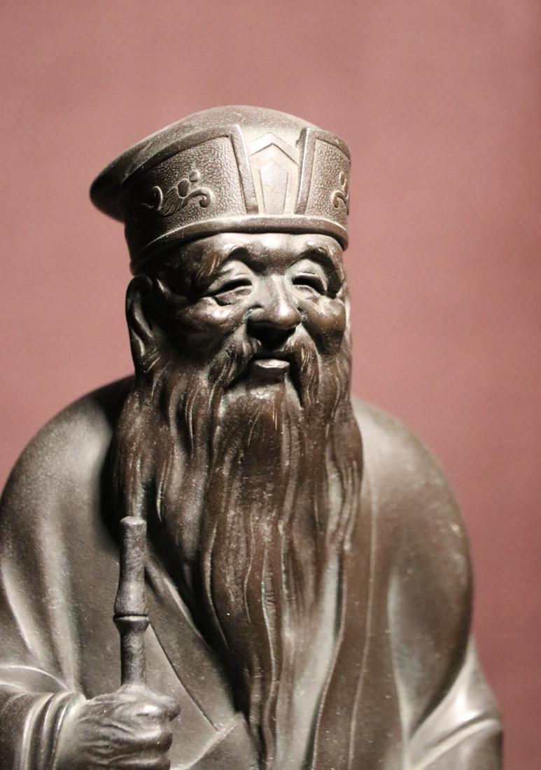 Thumbnail: Japanese Bronze Scholar with Scroll
