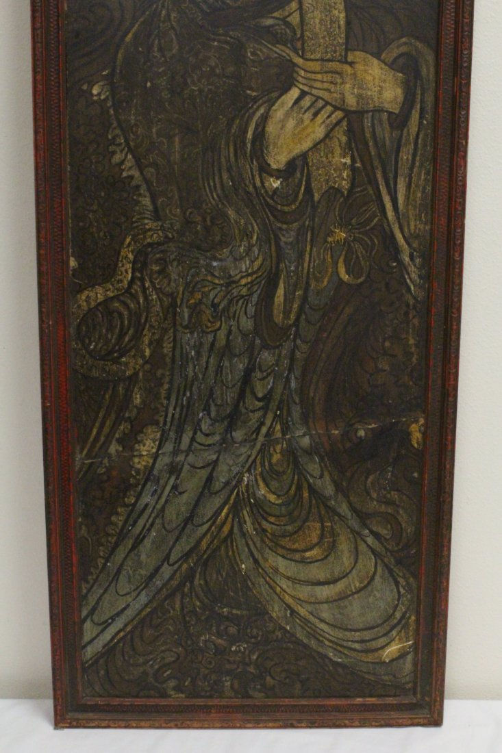 Thumbnail: Chinese antique painting on wood panel