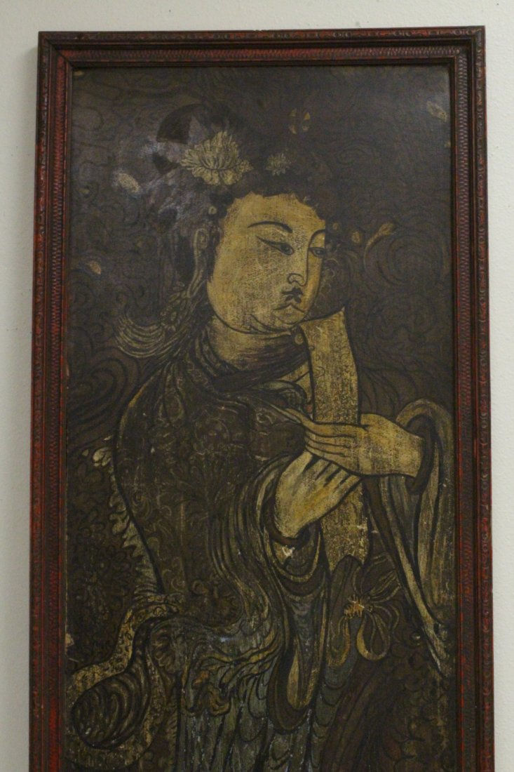 Thumbnail: Chinese antique painting on wood panel