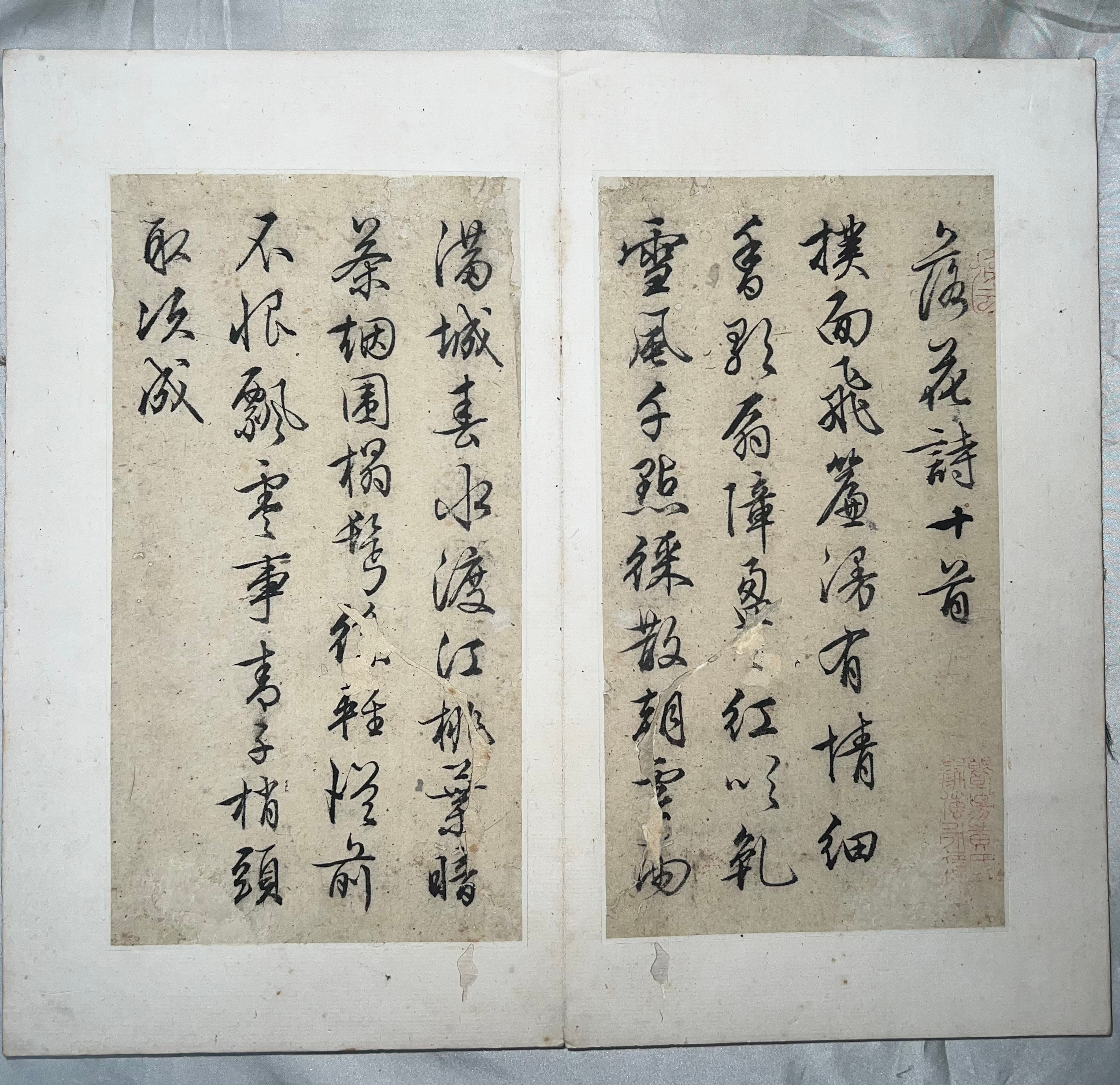 文徵明落花詩冊